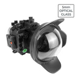 Kit de boîtier de caméra Sony A7R IV PRO 40M/130FT FE12-24mm f4g UW avec port dôme en verre optique 6" V.10 (sans port plat) Bagues de zoom pour FE12-24 F4 et FE16-35 F4.Noir