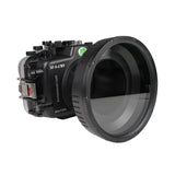 Sony A7R V 40M/130FT Underwater camera housing with 6" Optical Glass Flat Short port (FE16-35mm F4 Zoom gear).