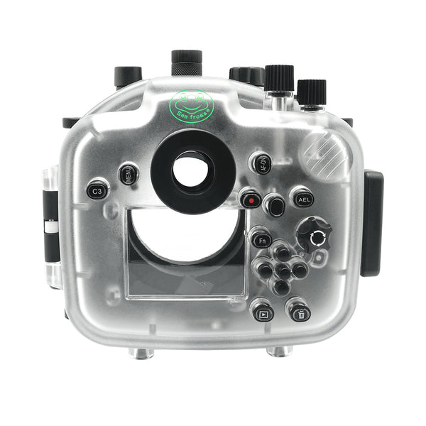 Boîtier de caméra sous-marine Sony A7 III / A7R III PRO V.3 Series 40M/130FT avec poignée pistolet (port standard) Bague de zoom pour FE16-35 F4 incluse