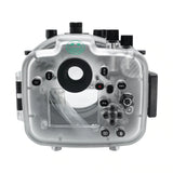 Boîtier de caméra sous-marine Sony A9 II 40M/130FT sans port. Blanc