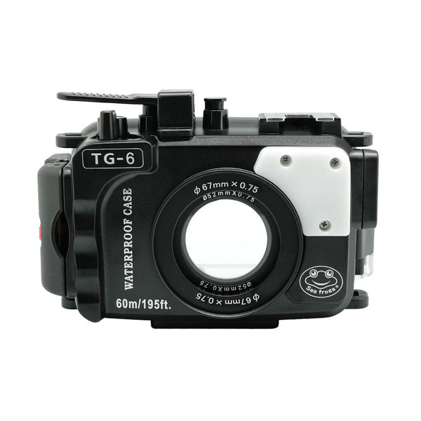 Olympus TG-6 60m/195ft SeaFrogs Underwater Camera Housing (Black) - A6XXX SALTED LINE