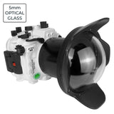 Sony A7 III / A7R III PRO V.3 Série FE16-35mm F2.8 GM (equipamento de zoom incluído) Kit de caixa de câmera UW com porta de cúpula de vidro óptico de 6" V.2 (sem porta padrão). Branco