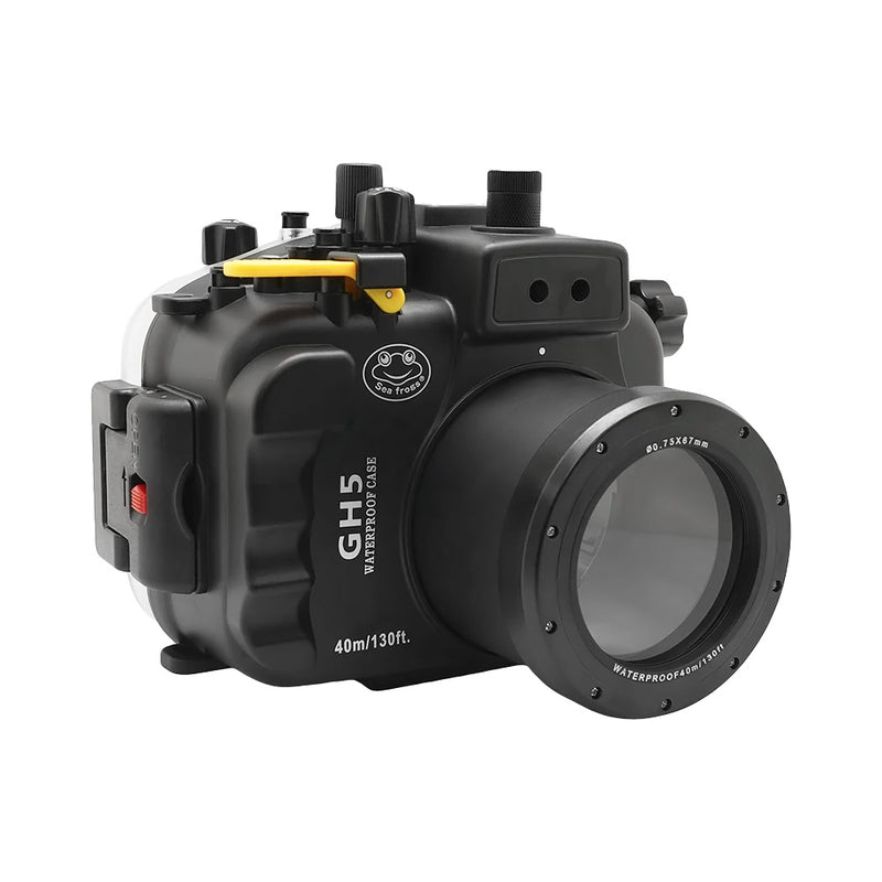 Caixa de câmera subaquática Panasonic Lumix GH5 e GH5 S e GH5 II 40 m/130 pés com porta Dry Dome