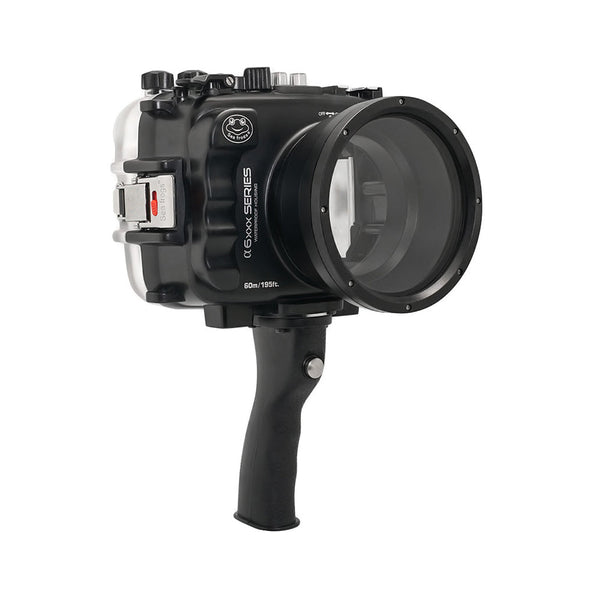 SeaFrogs 60M/195FT Waterproof housing for Sony A6xxx series Salted Line with pistol grip - A6XXX SALTED LINE