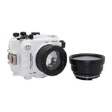 Salted Line underwater housing with threaded short macro port white Sea Frogs