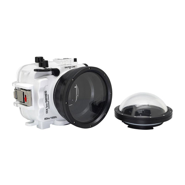 Salted Line underwater housing for sony RX100 white with standard glass port Sea Frogs