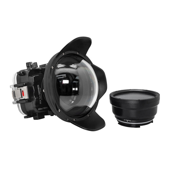 Underwater housing for Sony RX1xx with 6 inch Dry Dome Port - black