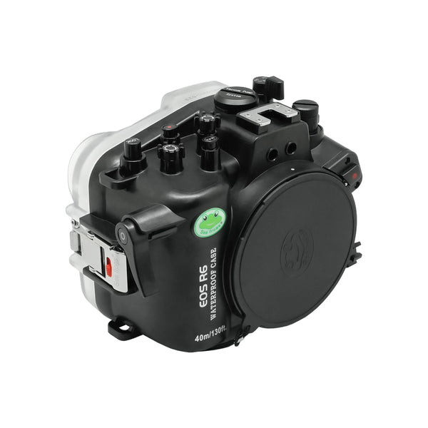 Caixa de câmera subaquática SeaFrogs 40m/130ft para Canon EOS R6 sem porta