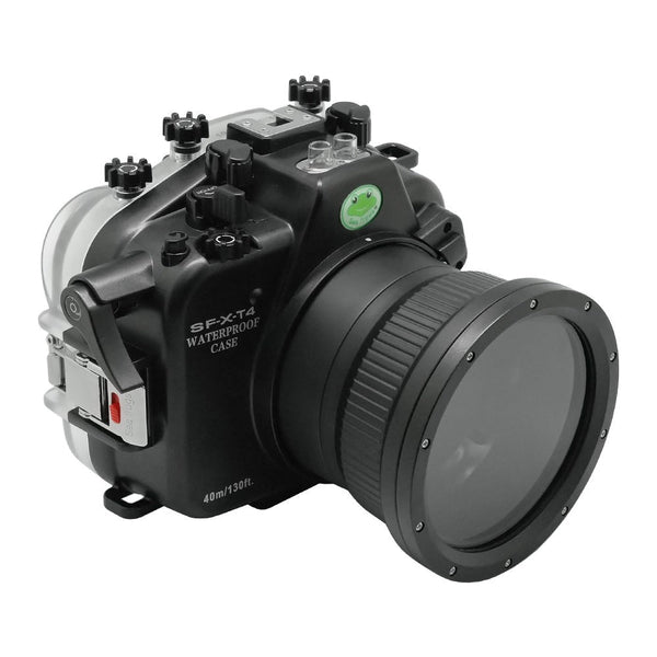 Fujifilm X-T4 40M/130FT Underwater camera housing with glass 4" Flat Port. XF 18-55mm