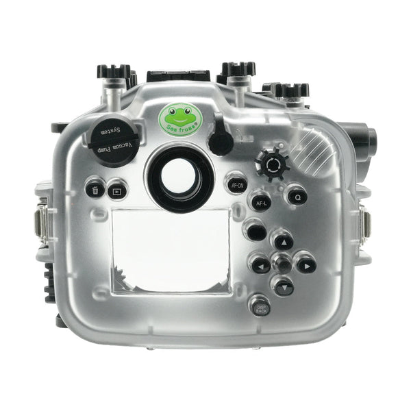 Custodia per fotocamera subacquea Fujifilm X-T4 40M/130FT con porta piatta in vetro da 6". XF 16-55mm