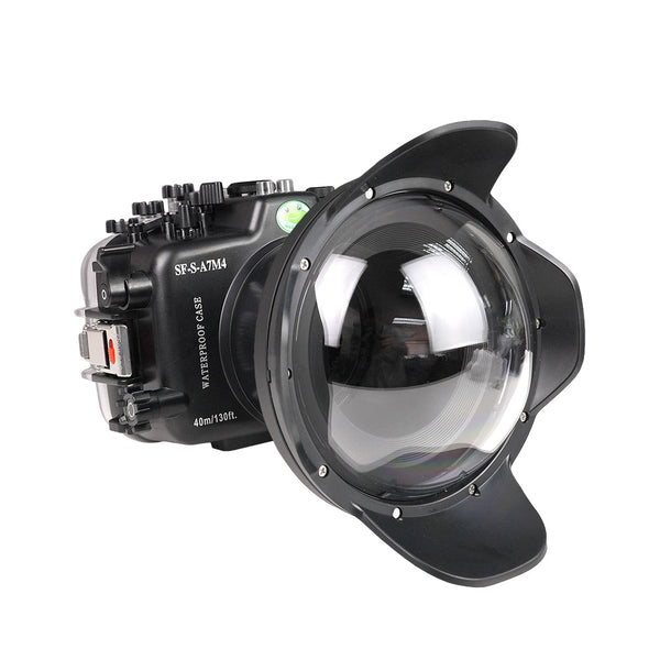 Alloggiamento per telecamera subacquea Sony A7 IV NG 40M/130FT (6" Dry dome port V.10) Zoom SONY FE16-35mm F4.
