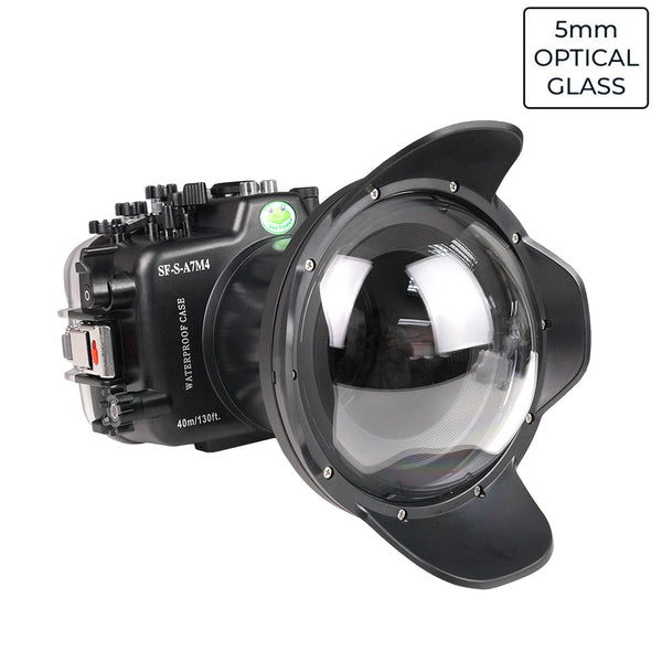 Sony A7 IV NG 40M/130FT Underwater camera housing (6" Glass Dry Dome Port V.2) SONY FE16-35mm F2.8 Zoom gear.