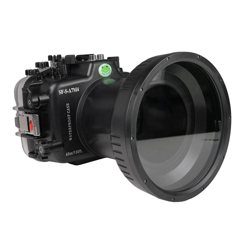 Sony A7 IV NG 40M/130FT Underwater camera housing with 6" Glass Flat long port for Sigma 24-70 F2.8 DG