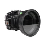 Boîtier de caméra sous-marine Sony A7 IV NG 40M/130FT (port plat court en verre optique de 6") SONY FE16-35mm F4 Zoom gear.