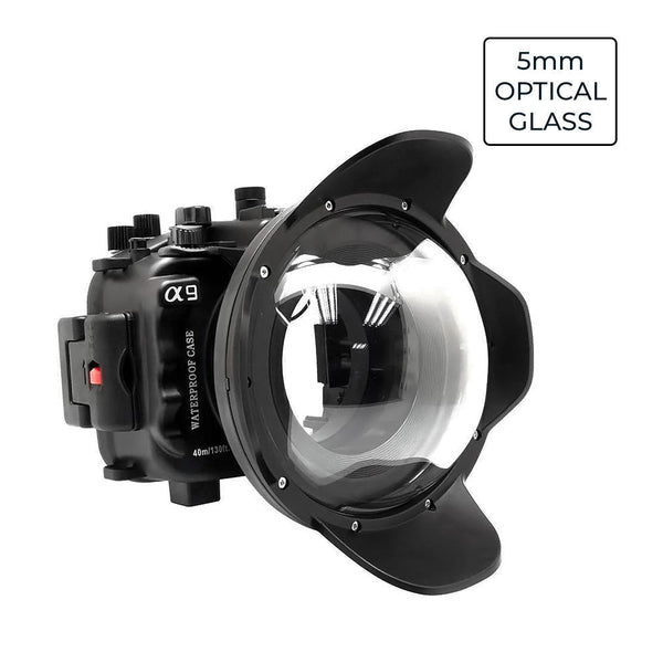 Kit de boîtier de caméra Sony A9 V.3 Series UW avec port de dôme en verre optique 6" V.7 (y compris le port standard) Noir.