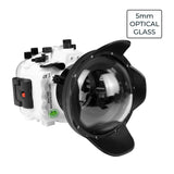 Kit boîtier de caméra Sony A1 FE12-24mm f4g UW avec port dôme en verre optique 6" V.10 (sans port plat) Bagues de zoom pour FE12-24 F4 et FE16-35 F4.Blanc