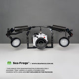 Cabo de sincronização duplo de 5 pinos Sea Frogs para anteparo tipo Nikonos para caixas subaquáticas, 100M/330FT